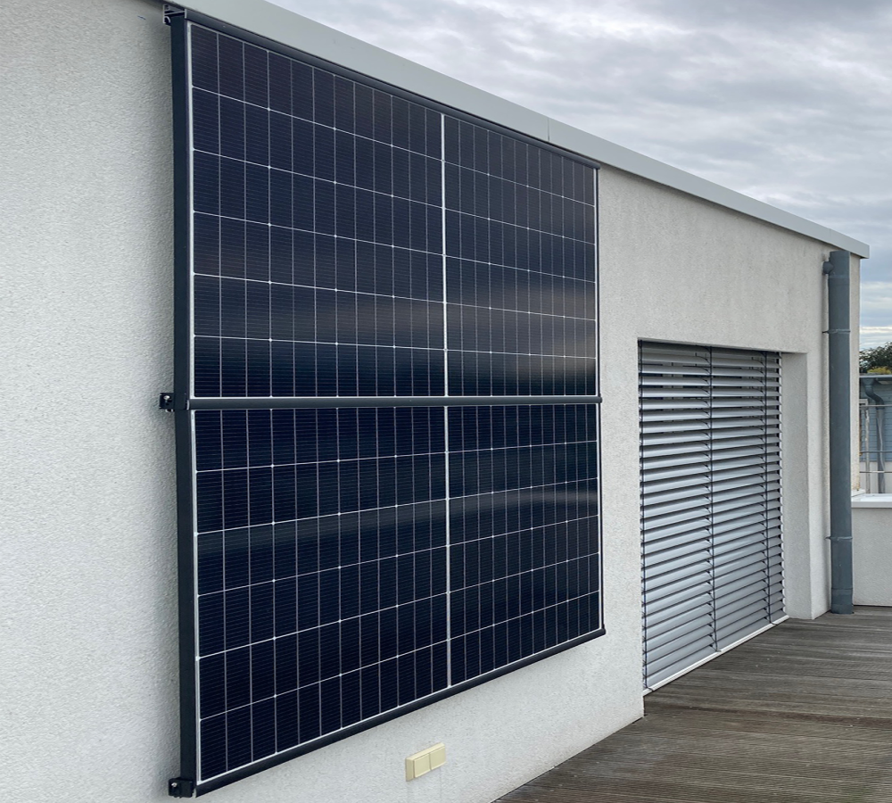 WandPV Premium V3 verdecktes Montagesystem Sandwich horizontal Komplettset für 2 PV-Module