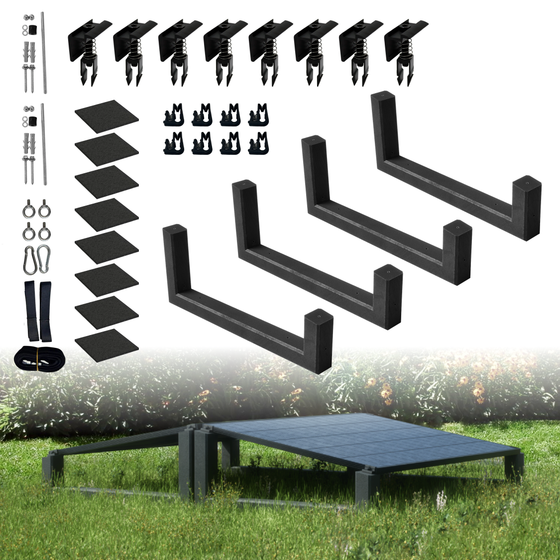 Wattstone 10°XL Komplettset für 2 PV-Module in Ost-West Ausrichtung