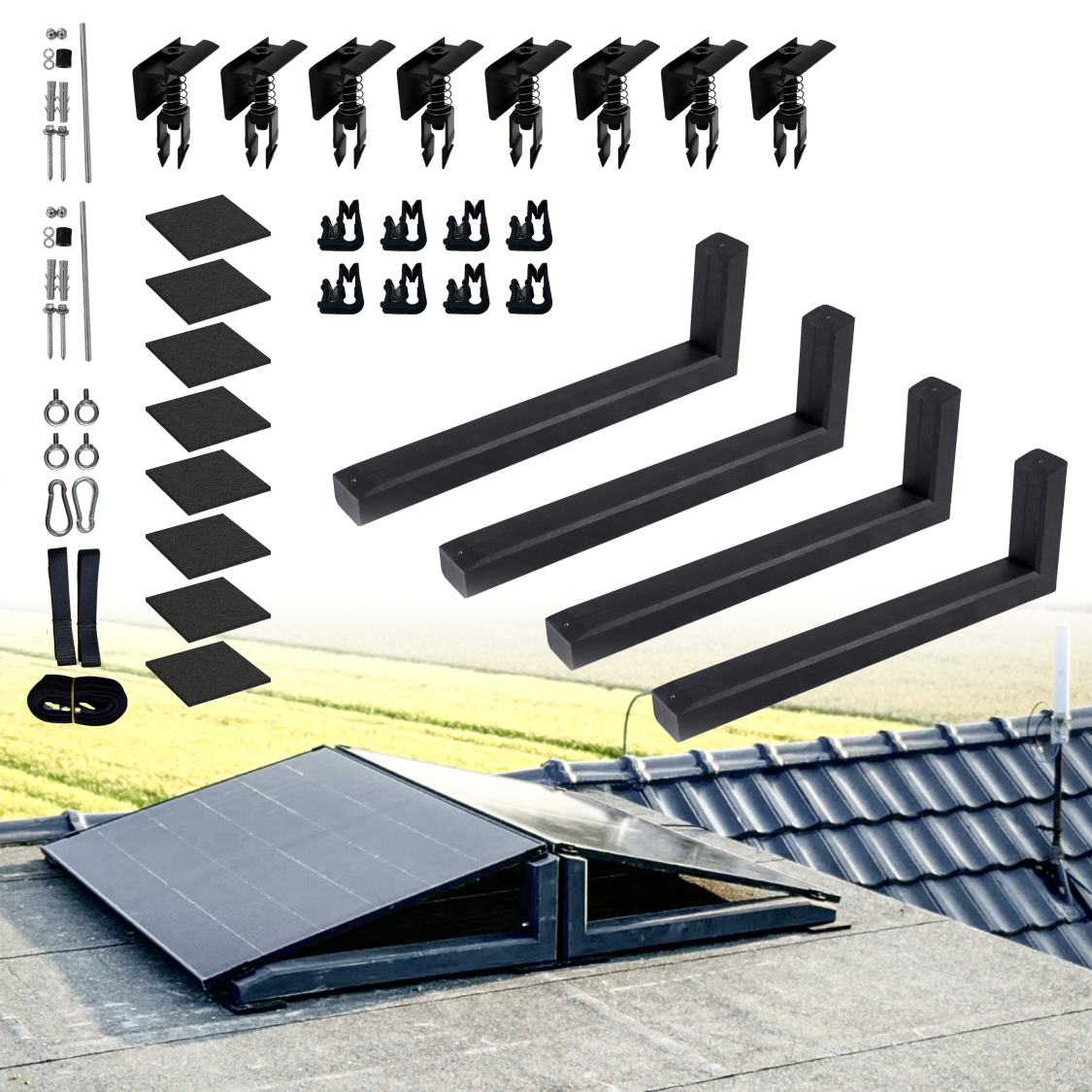 Wattstone 15° Komplettset für 2 PV-Module in Ost-West Ausrichtung
