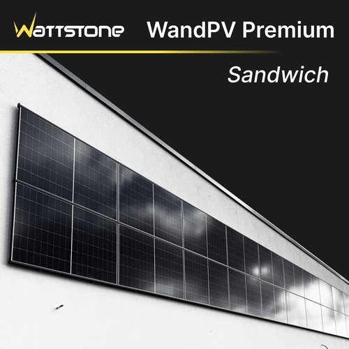WandPV Premium V3 verdecktes Montagesystem Sandwich horizontal Komplettset für 2 PV-Module