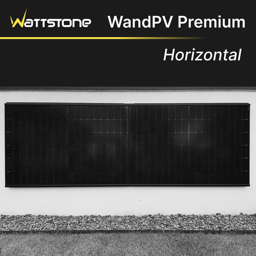 WandPV Premium V3 verdecktes Montagesystem horizontal Komplettset für 2 PV-Module