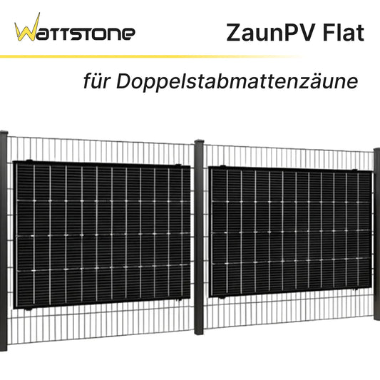 ZaunPV Komplettset Flat für 2 PV-Module