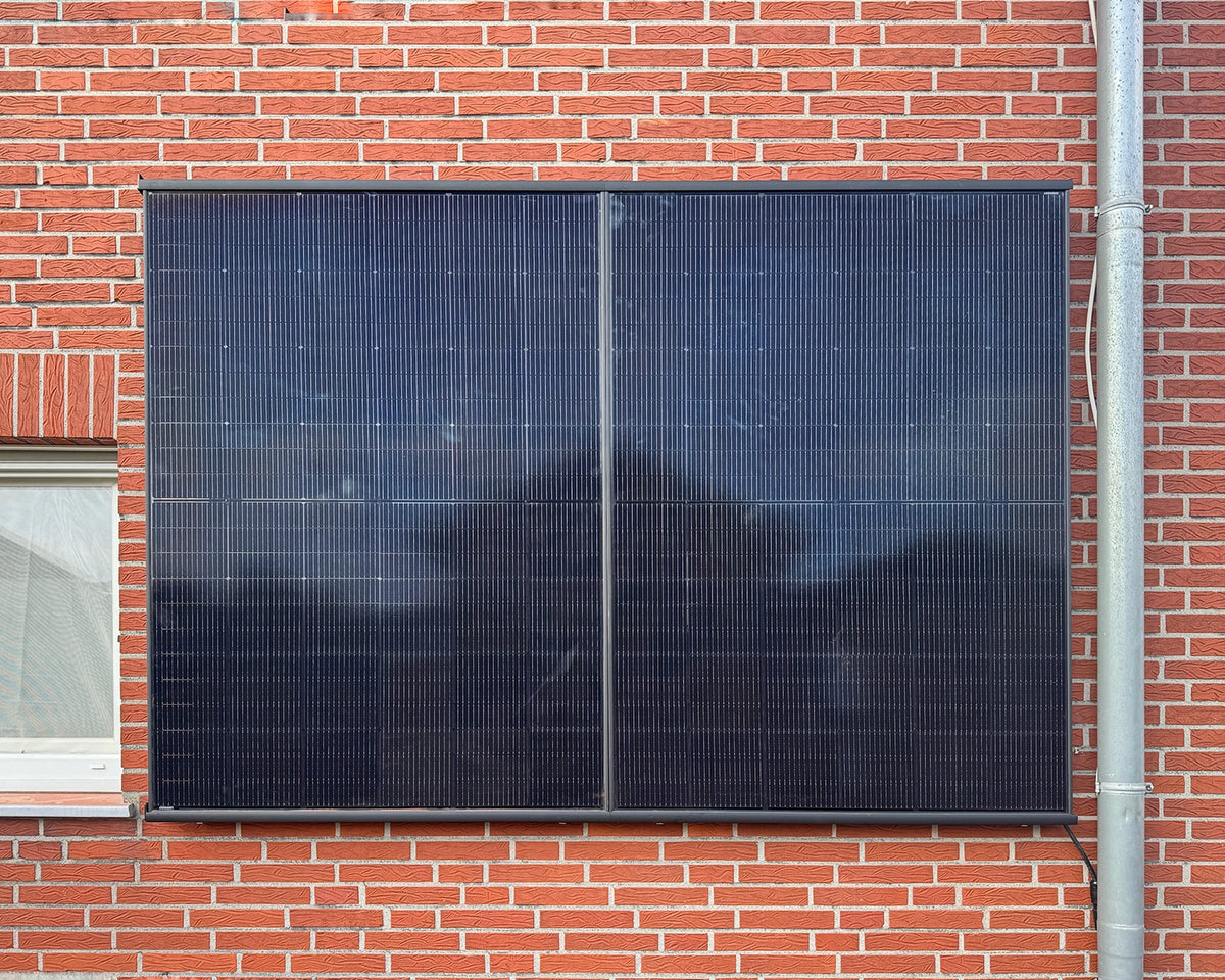 WandPV Premium verdecktes Montagesystem vertikal Komplettset für 2 PV-Module