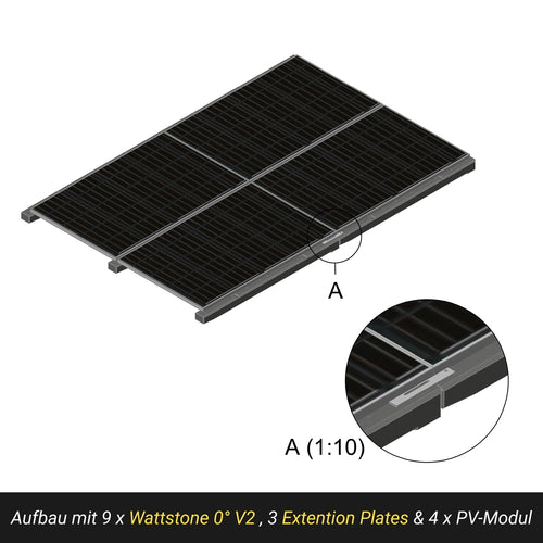 WATTSTONE 0° V2 - PV-Aufständerung aus Feinbeton ohne Zubehör