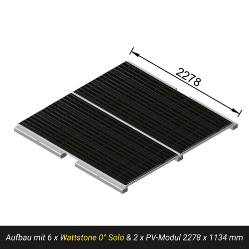 WATTSTONE 0° Solo - PV-Aufständerung aus Feinbeton ohne Zubehör