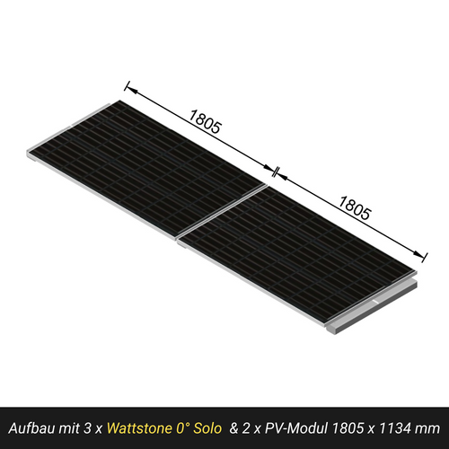 WATTSTONE 0° Solo - PV-Aufständerung aus Feinbeton ohne Zubehör