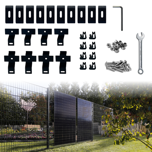 ZaunPV Komplettset Flat für 2 PV-Module