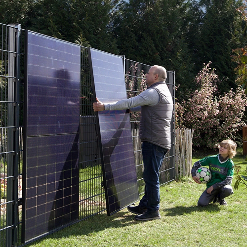 ZaunPV Komplettset Flat für 2 PV-Module