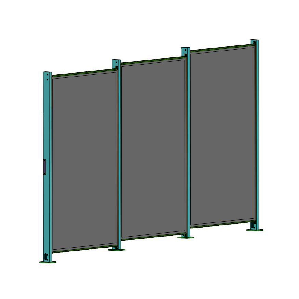ZaunPV Blacksteel 2m - Starterset für 4 PV-Module