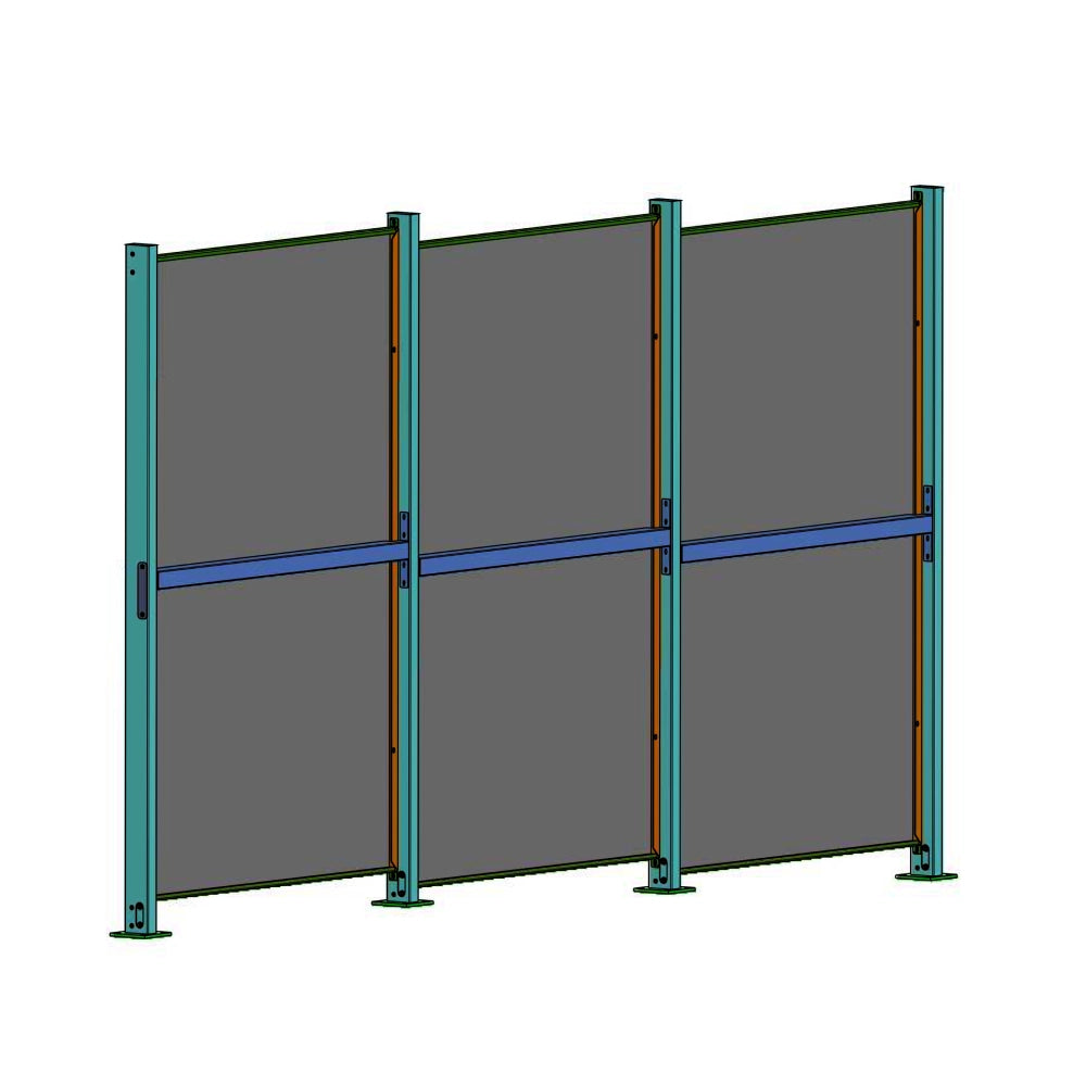 ZaunPV Blacksteel 2m - Starterset für 4 PV-Module