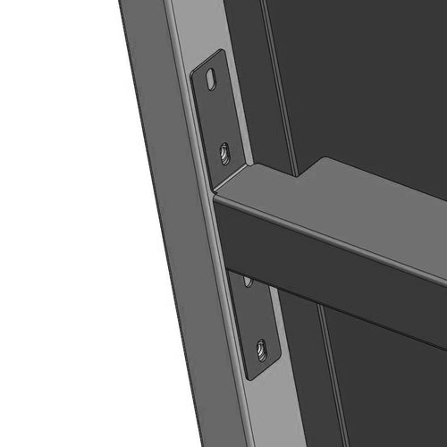 ZaunPV Blacksteel 2m - Starterset für 4 PV-Module