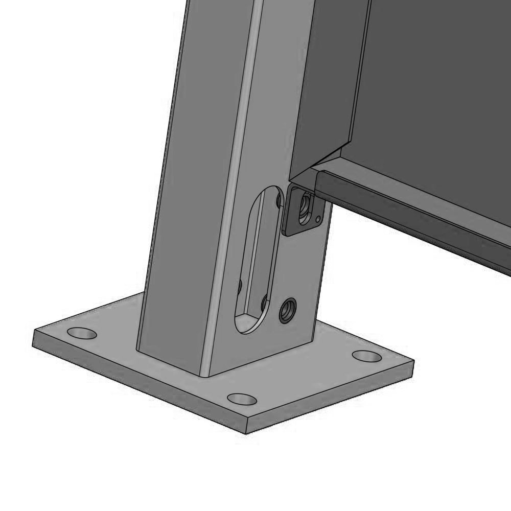 ZaunPV Blacksteel 2m - Starterset für 4 PV-Module