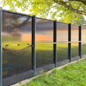ZaunPV Blacksteel 2m - Starterset für 4 PV-Module