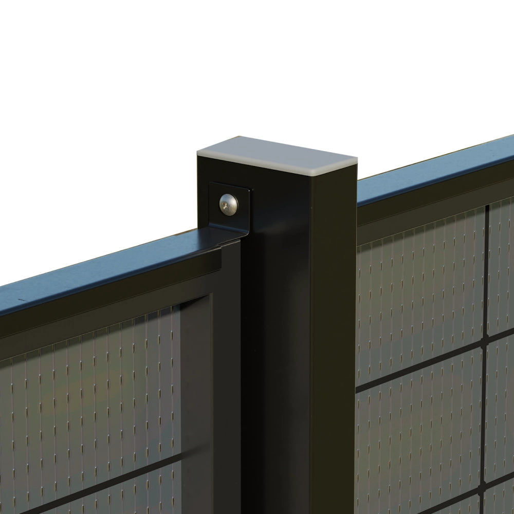 ZaunPV Blacksteel 2m - Starterset für 4 PV-Module