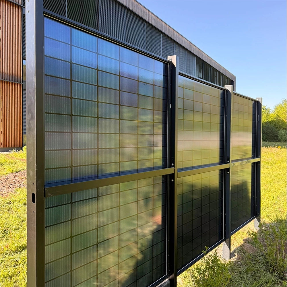 ZaunPV Blacksteel 2m - Starterset für 4 PV-Module