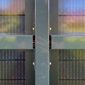 ZaunPV Blacksteel 2m - Starterset für 4 PV-Module